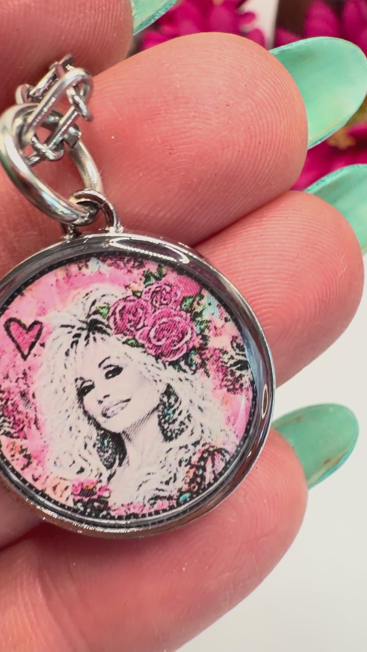 Spirit Lala: Dolly Pink Circular Pendant Necklace