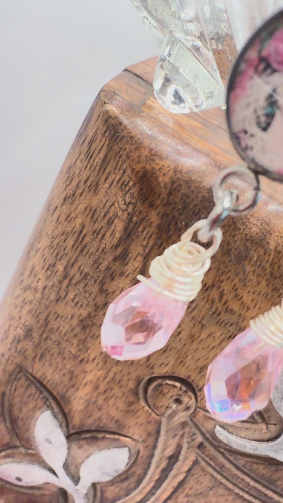 Spirit Lala: Dolly Pink Circle Bead Drop Earrings