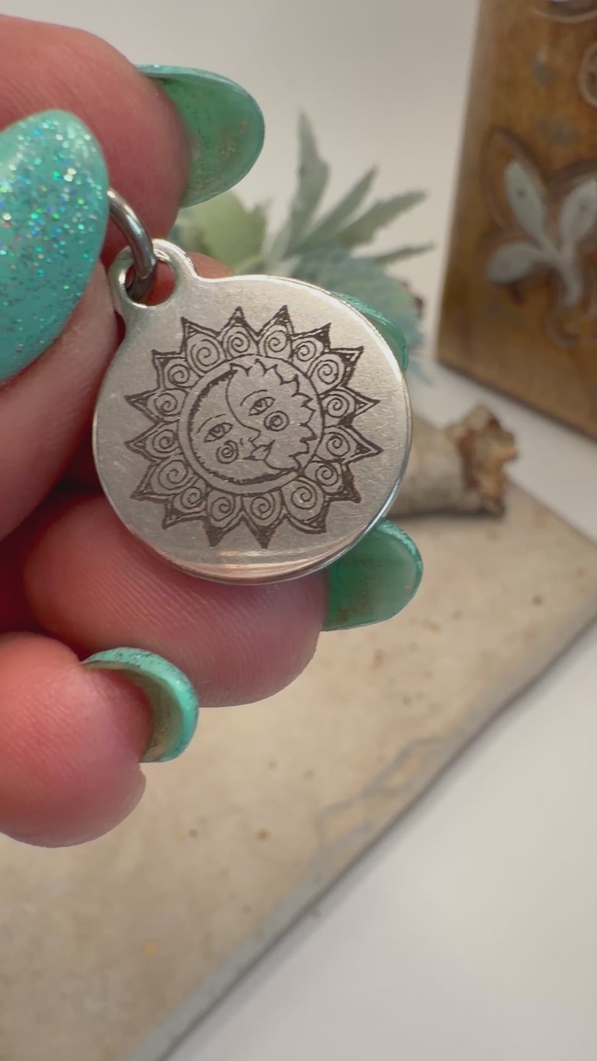 Spirit Lala: Symbol Stainless Circle Charm Pendant Necklace