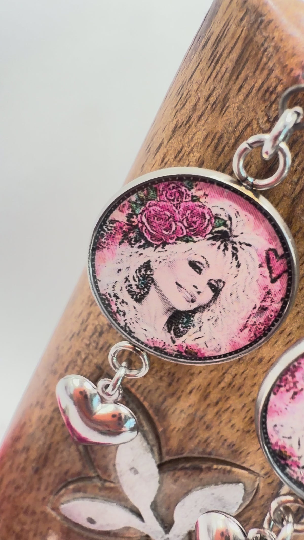 Spirit Lala: Dolly Pink Circle Charm Drop Earrings