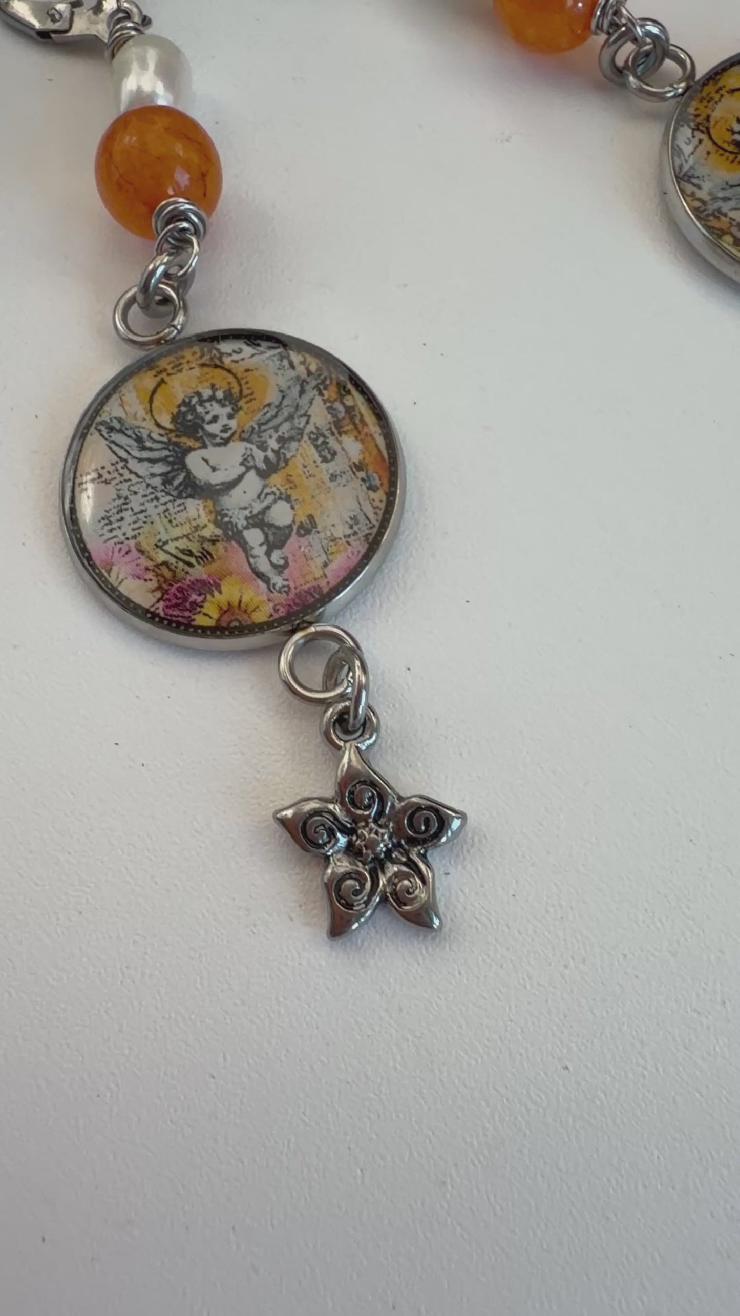 Spirit Lala: Angel Pop Art Charm Drop Earrings