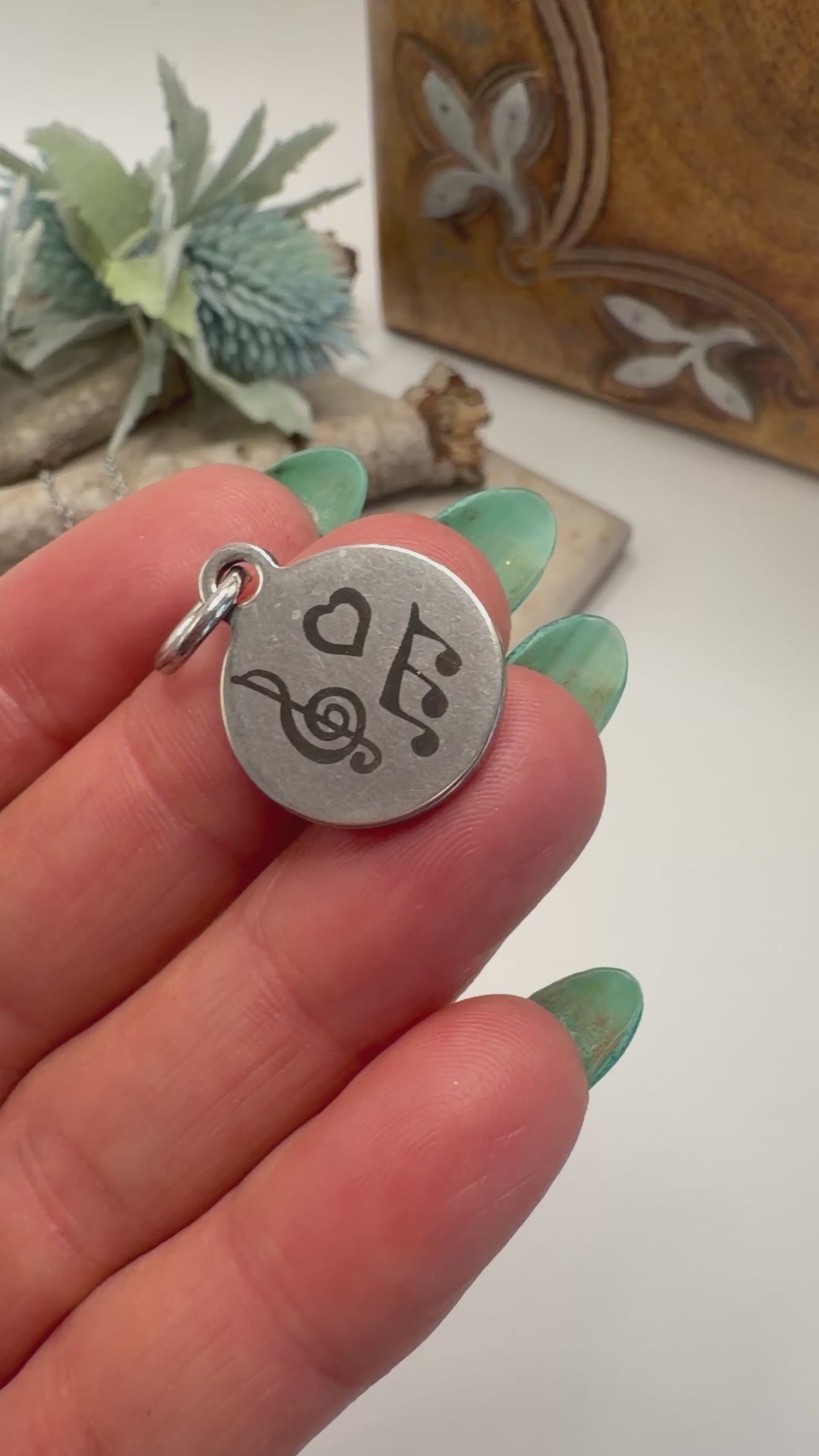 Spirit Lala: Symbol Stainless Circle Charm Pendant Necklace