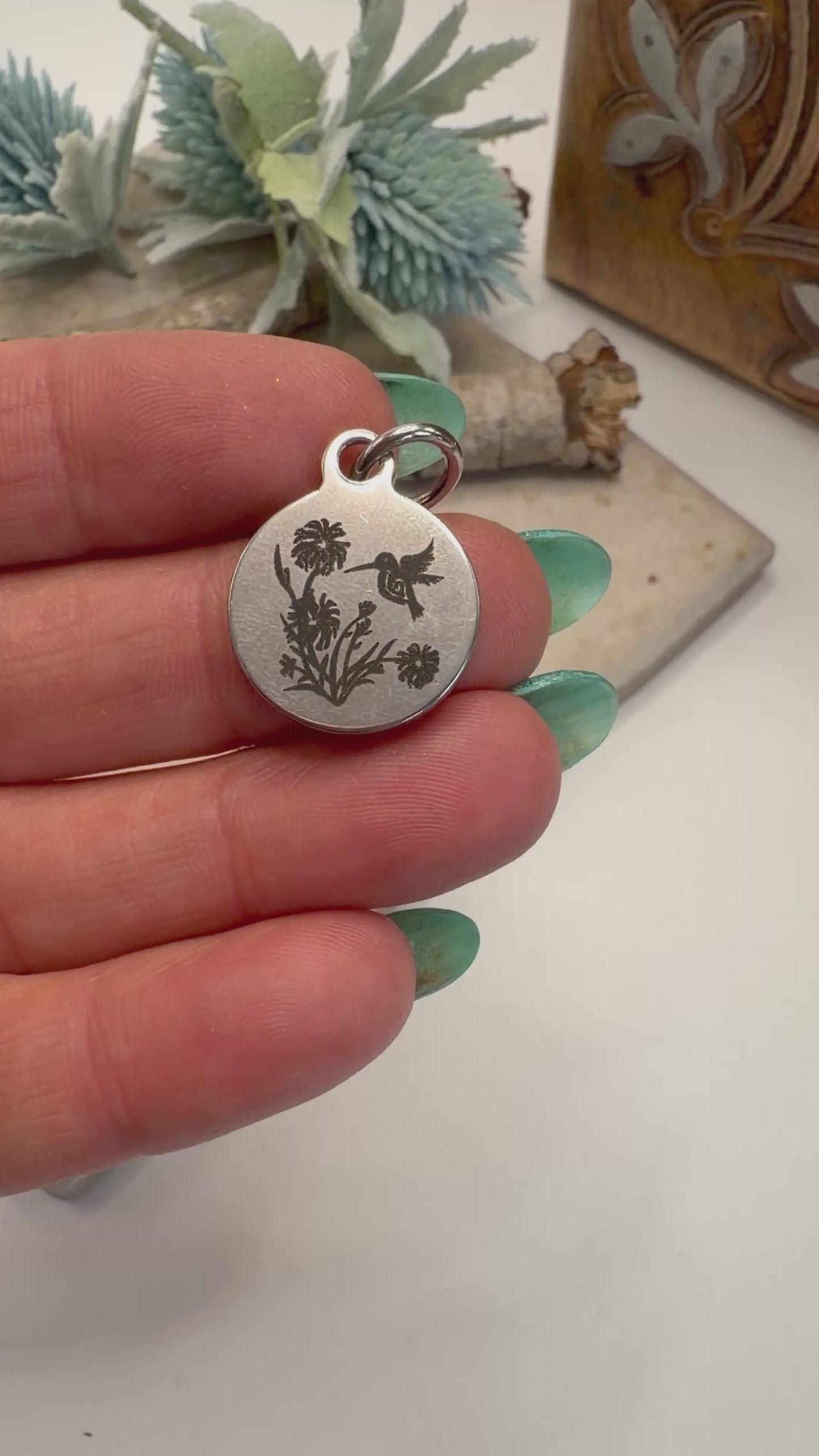 Spirit Lala: Bird & Animal Stainless Circle Charm Pendant Necklace
