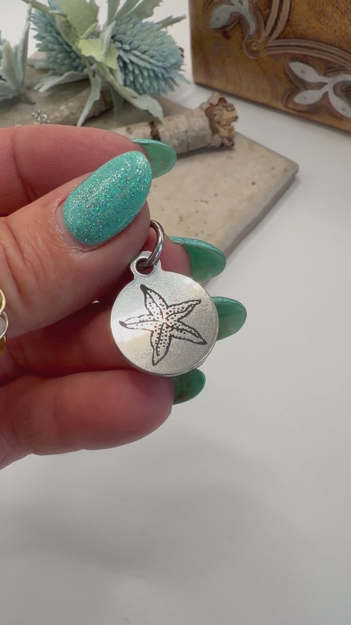 Spirit Lala: Nautical Stainless Circle Charm Pendant Necklace