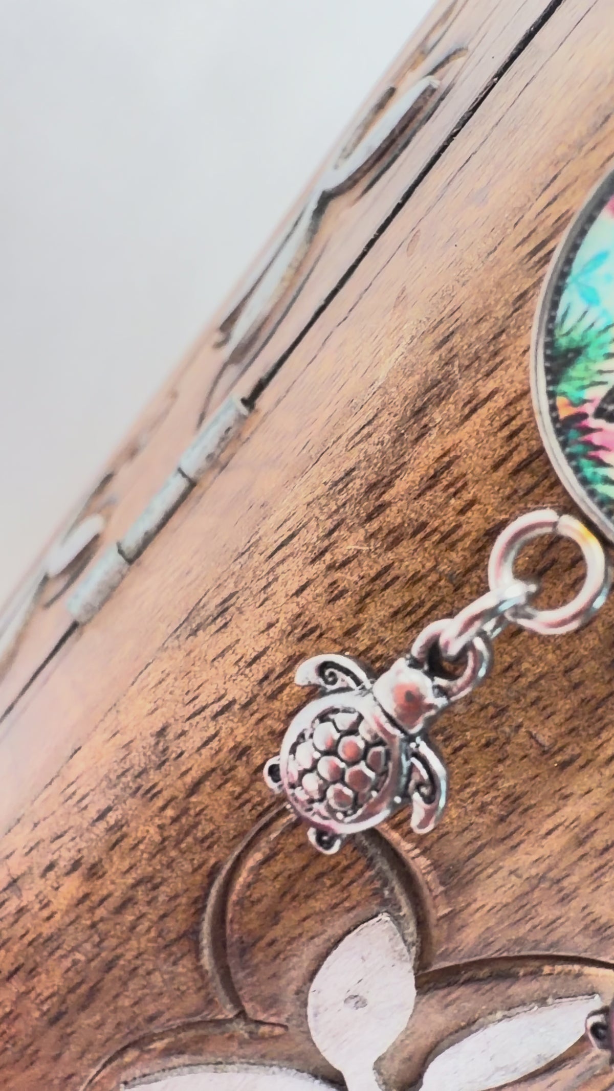 Spirit Lala: Nautical Sea Turtle Circle Bead Drop Earrings