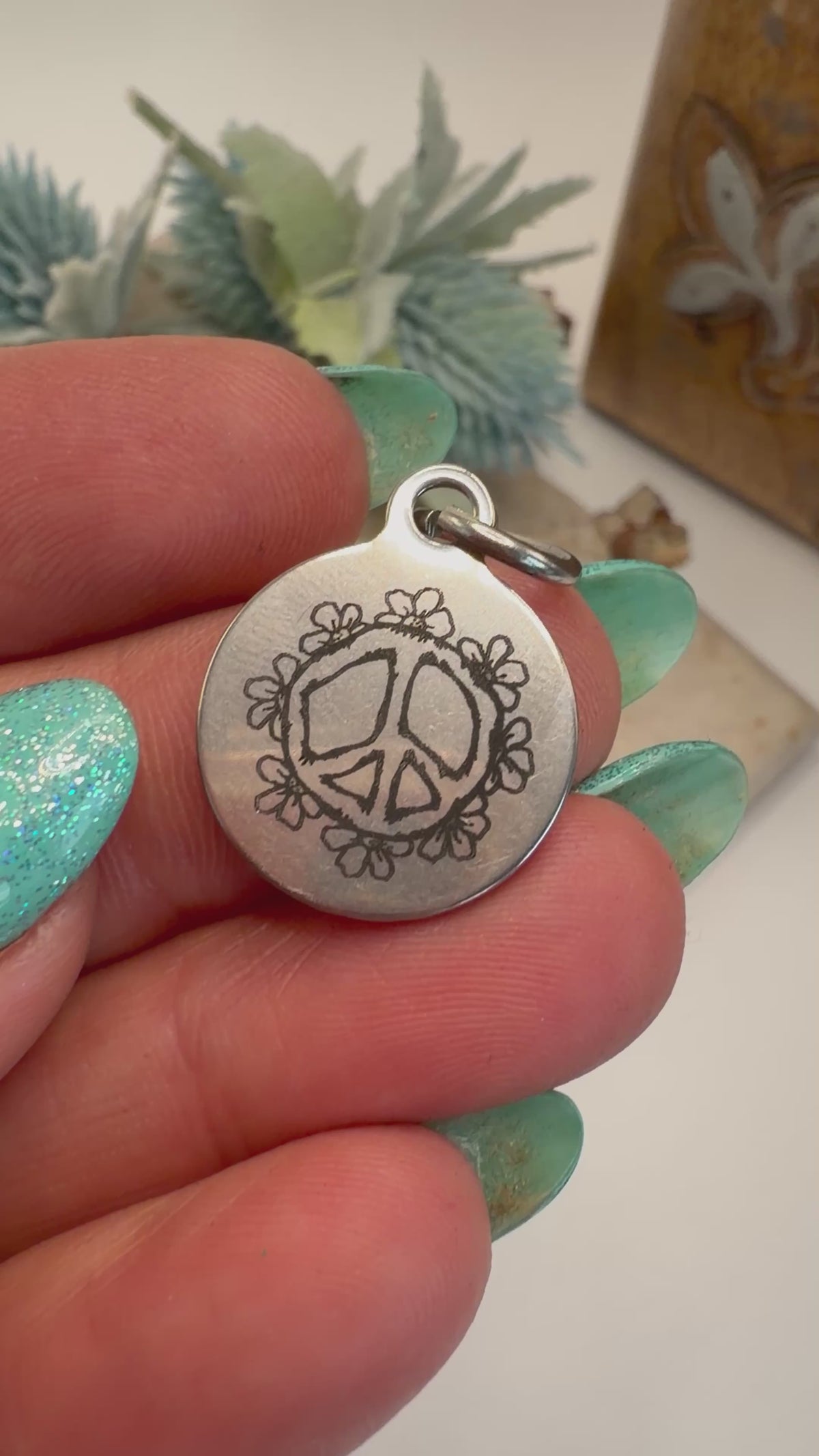 Spirit Lala: Symbol Stainless Circle Charm Pendant Necklace