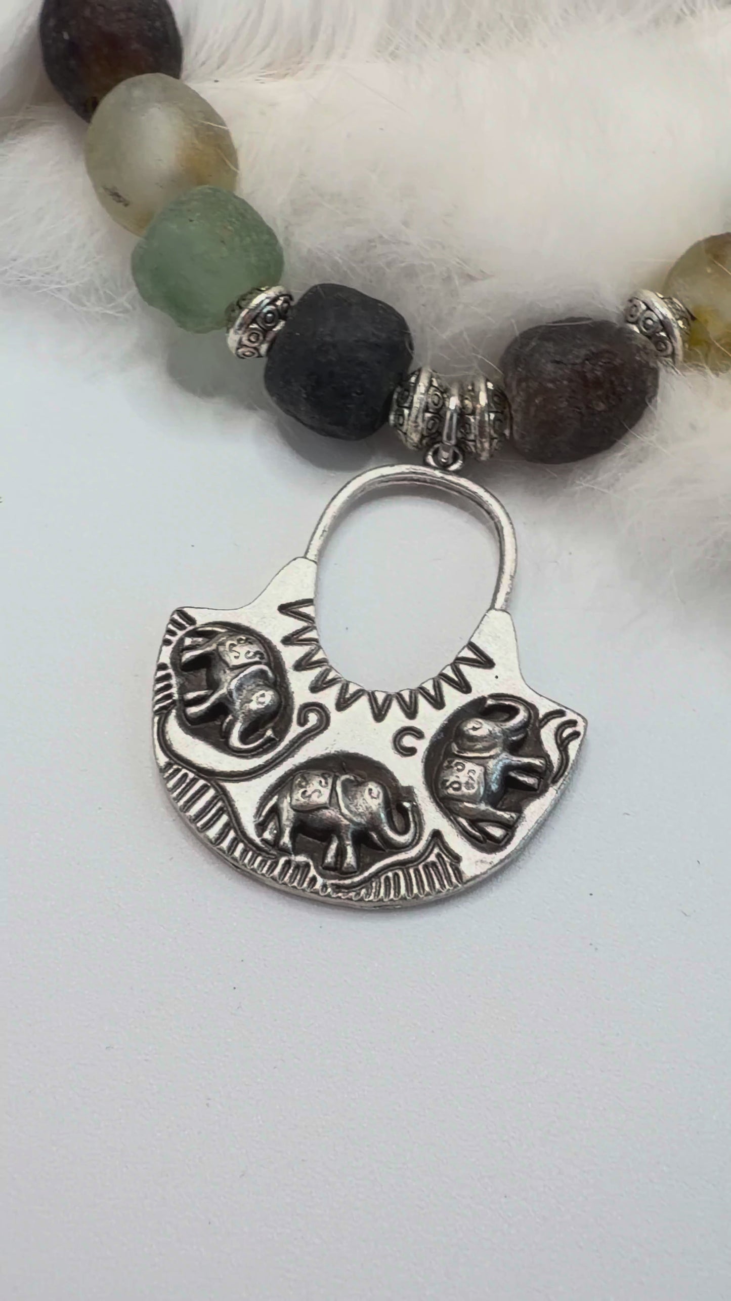 Spirit Lala Vintage Coin: Tribal Elephant Necklace