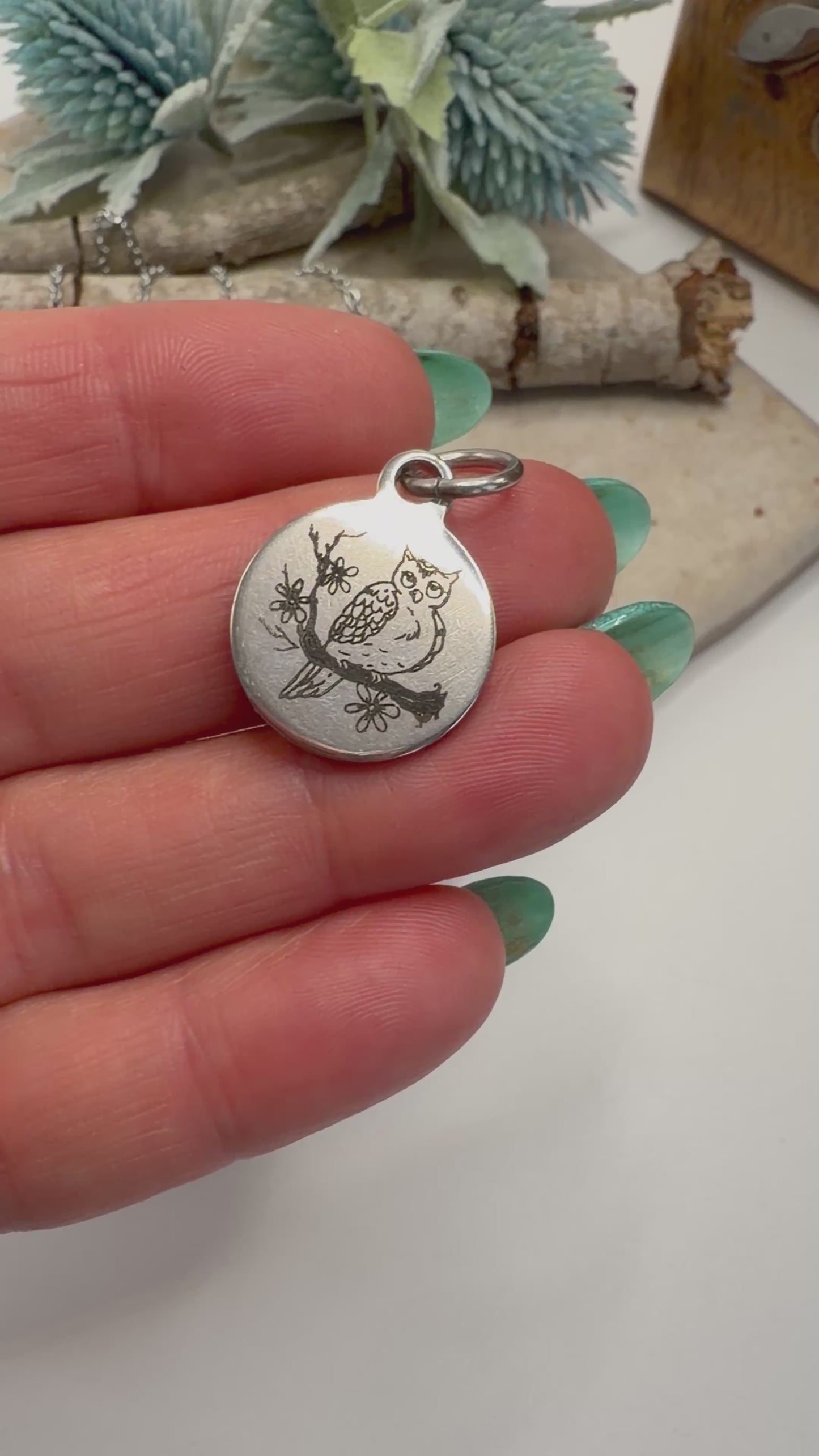 Spirit Lala: Bird & Animal Stainless Circle Charm Pendant Necklace