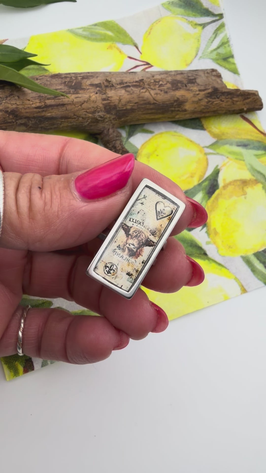 Animal Design Rustic Rectangular Ring