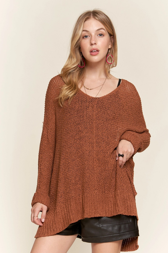 The Sally Sweater in Coco