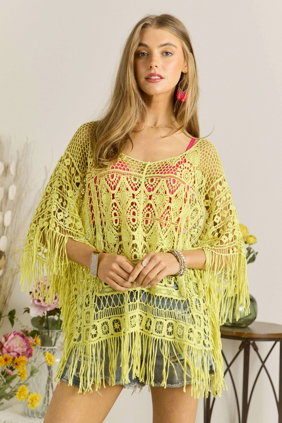 Final Sale The Camilla Crochet Top in Yellow