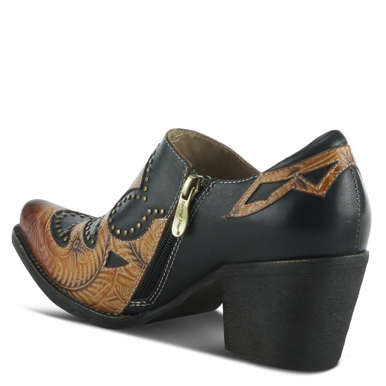 Zappa Western Shootie in Black Multi