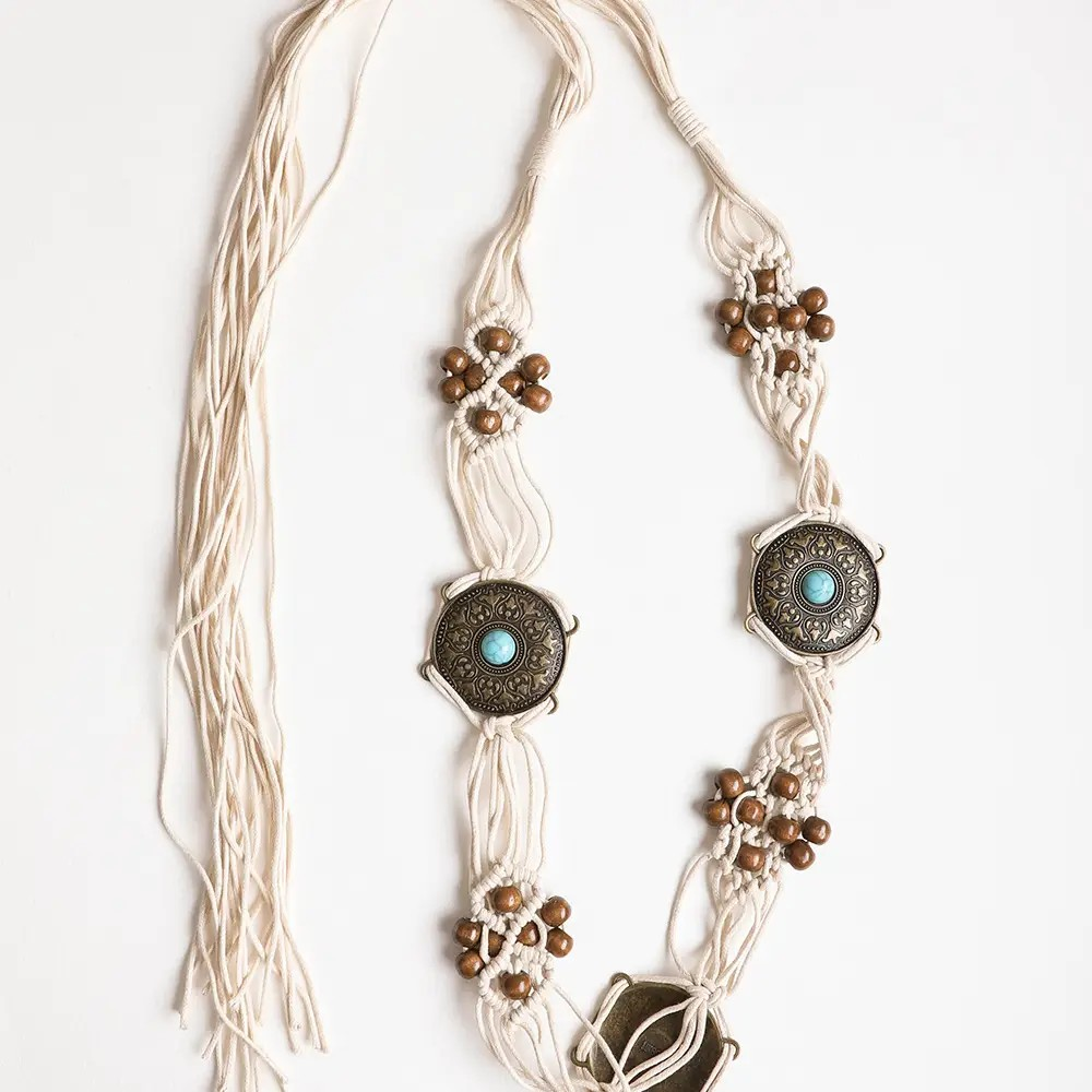 Medallion Macrame Belt