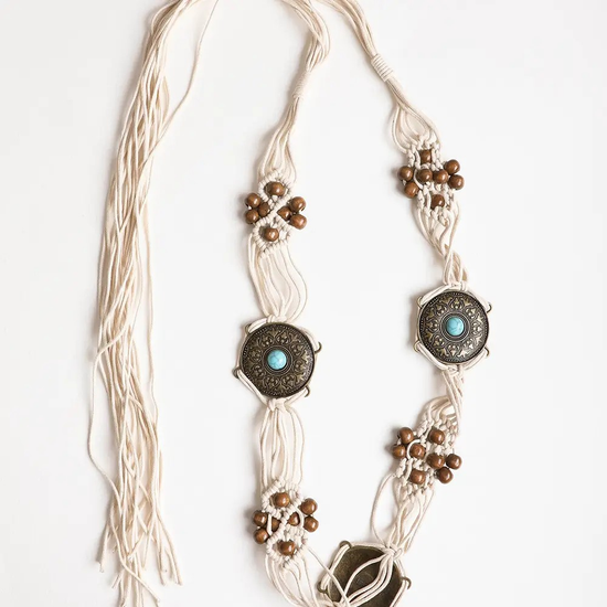 Medallion Macrame Belt