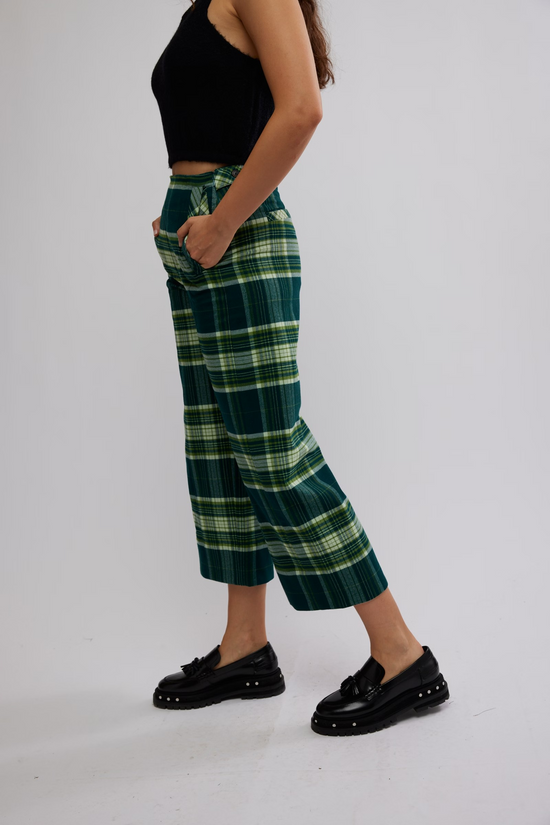 Free People - Acadia Trouser in Green Combo