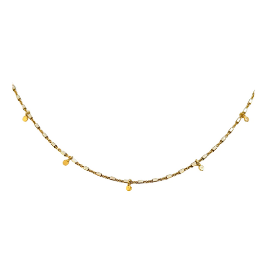 The Simple Mini Dot Necklace in Gold - SpiritedBoutiques Boho Hippie Boutique Style Necklace, Modern Opus