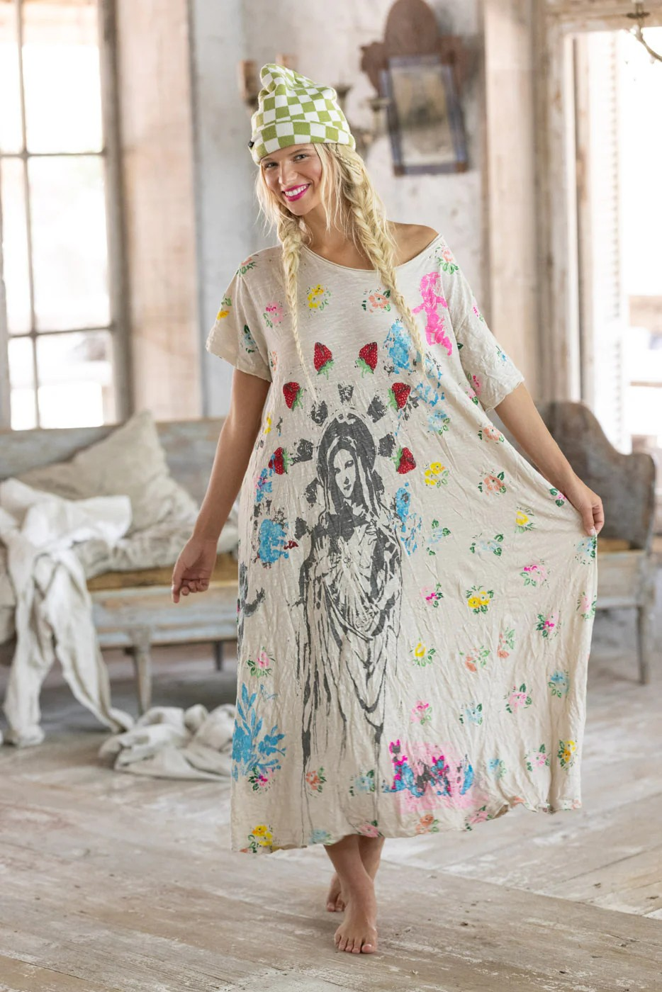 Magnolia Pearl Paola Tee Dress in Spring Joy