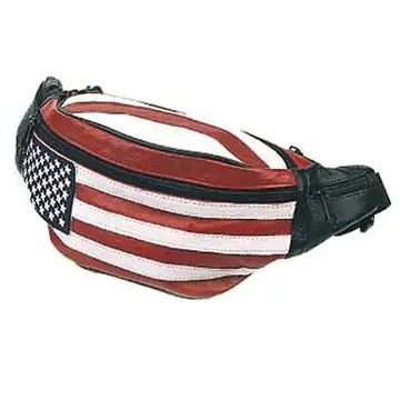 American Flag Cowhide Fanny Pack