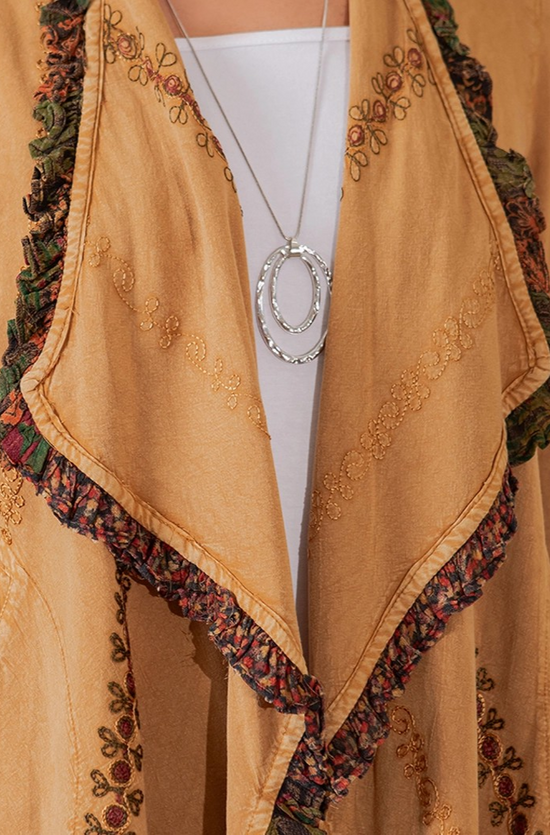 Bohemian Elegance Kimono in Camel