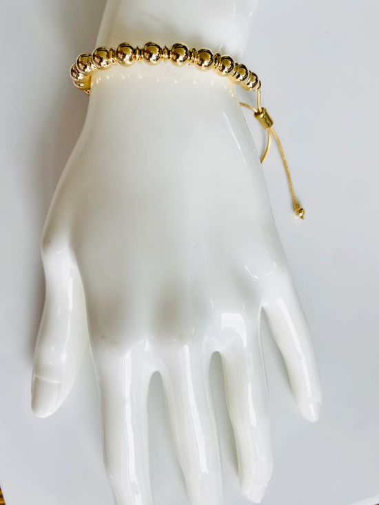 Load image into Gallery viewer, The Dainty Drawstring Bracelet in Gold - SpiritedBoutiques Boho Hippie Boutique Style Bracelet, Modern Opus
