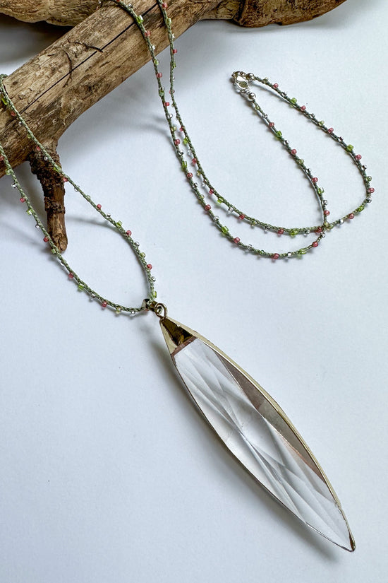 Bailey Quartz Drop Necklace - SpiritedBoutiques Boho Hippie Boutique Style Necklace, Spirit Lala Boho
