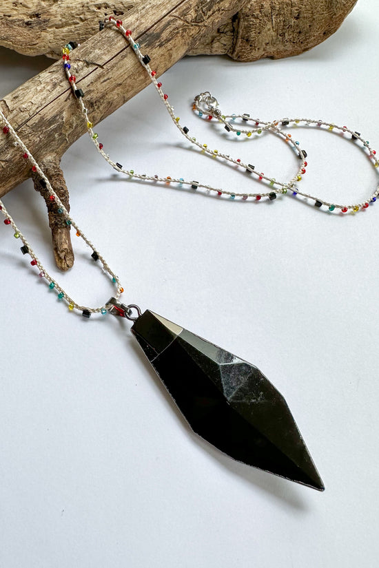 Load image into Gallery viewer, The Amanda Arrow Necklace in Black - SpiritedBoutiques Boho Hippie Boutique Style Necklace, Spirit Lala Boho
