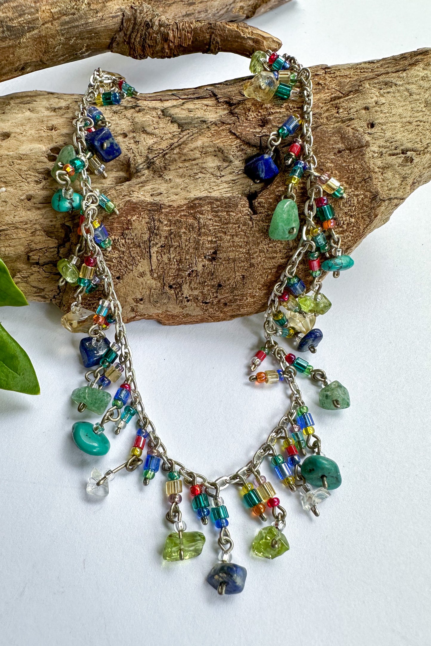 Load image into Gallery viewer, The Sierra Beaded Choker in Turq Combo - SpiritedBoutiques Boho Hippie Boutique Style Necklace, Spirit Lala Boho
