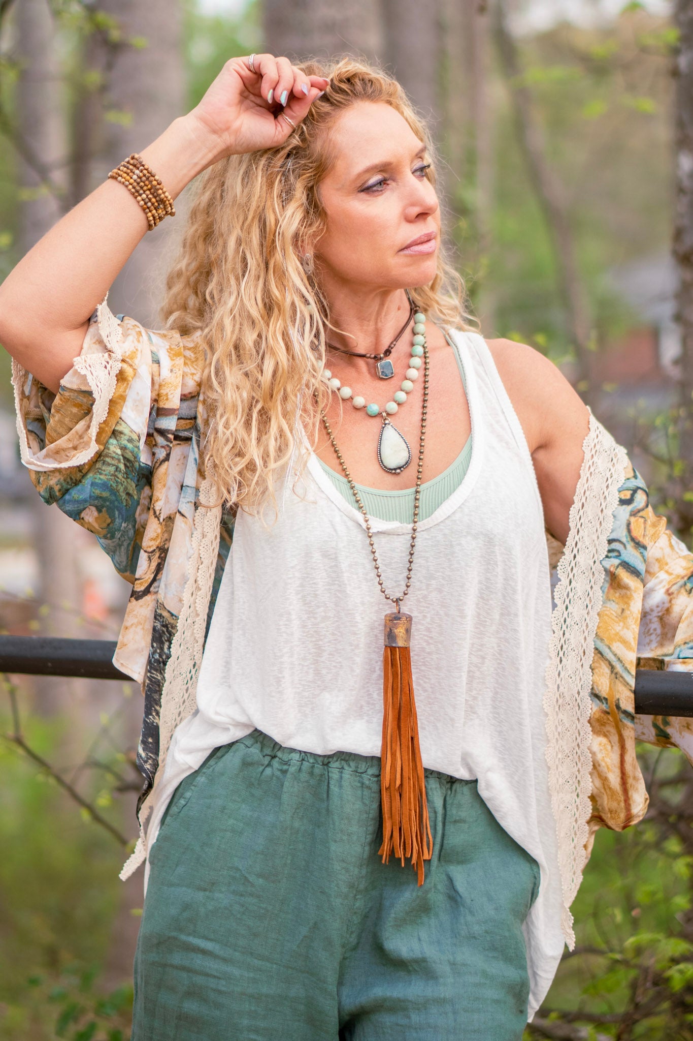 The Faye Tank Top in Off White - SpiritedBoutiques Boho Hippie Boutique Style Top, POL