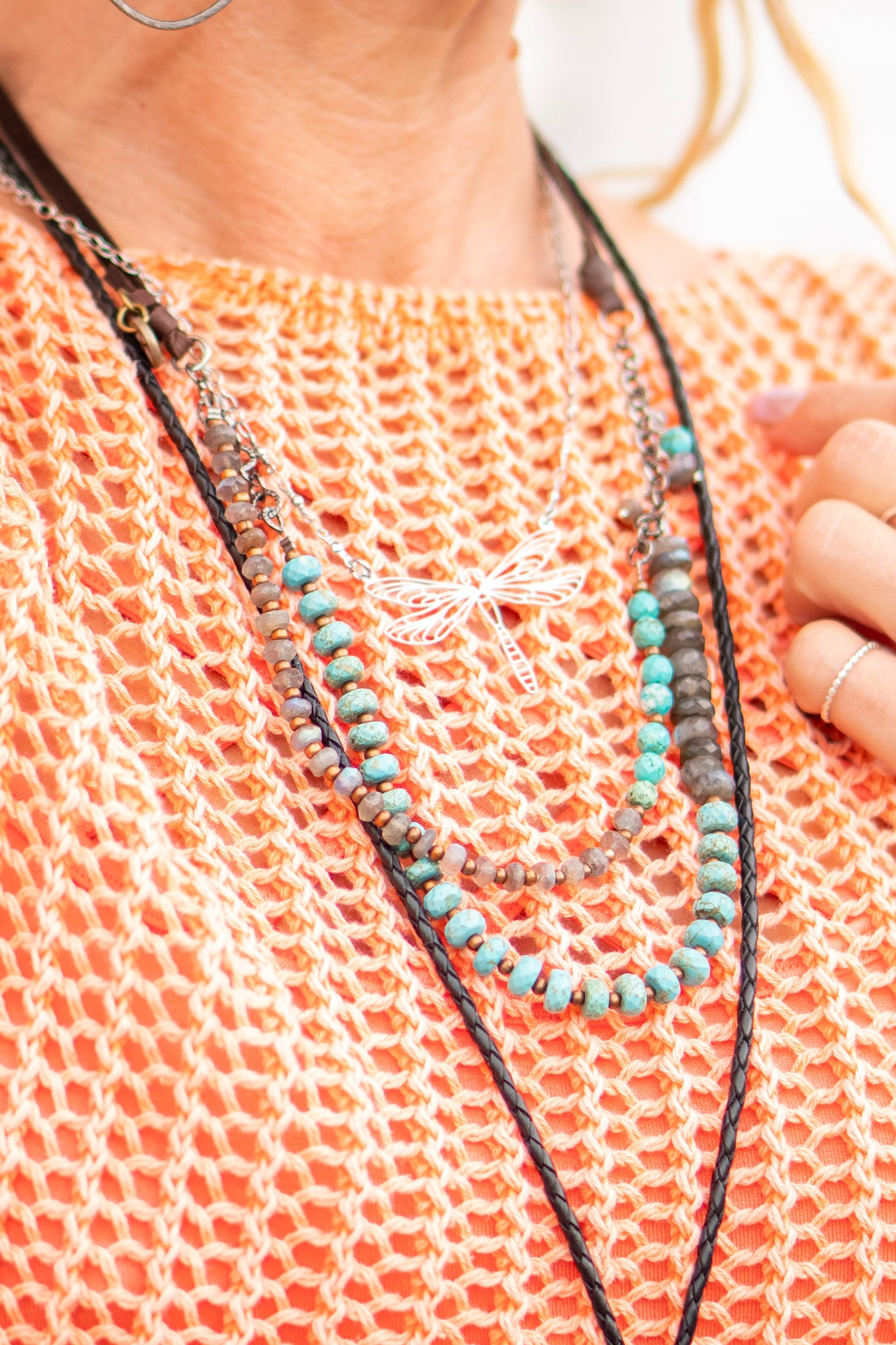 The Terry Turquoise Layering Necklace - SpiritedBoutiques Boho Hippie Boutique Style Necklace, Carol Sue